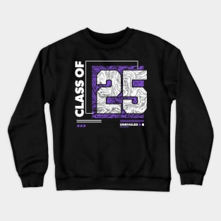 Class of 2025 Urban Streetwear // Graduation Class of '25 Purple Crewneck Sweatshirt